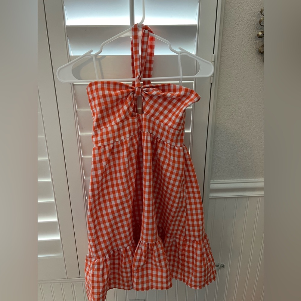 Orange/White Dress